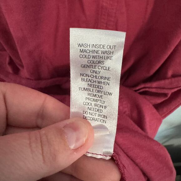 Sonoma Women's Muted Red Belted Mini Dress Plus Size XXL Rolled Cap Sleeves - Picture 5 of 6